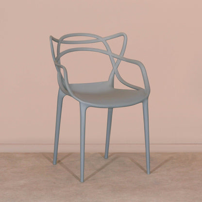 Masters Inspired Moulded Grey Dining Chair - Esmae & Rose