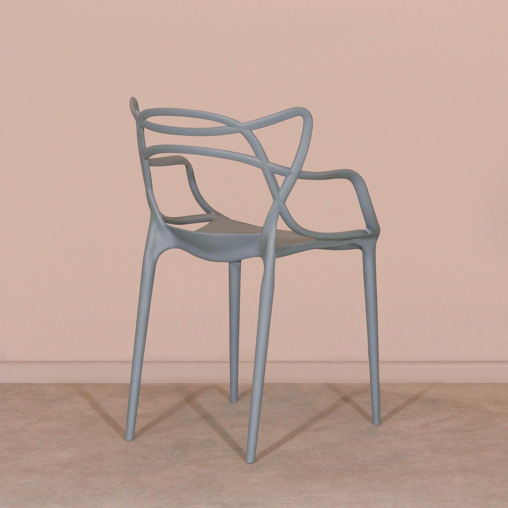 Masters Inspired Moulded Grey Dining Chair - Esmae & Rose