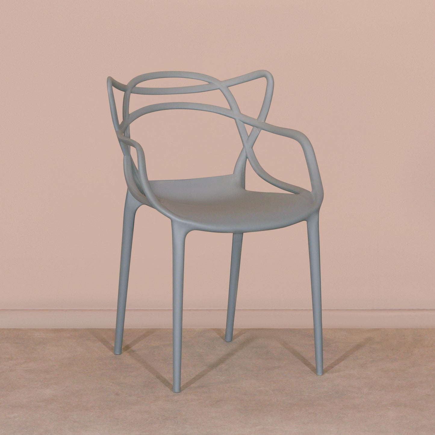 Masters Inspired Moulded Grey Dining Chair