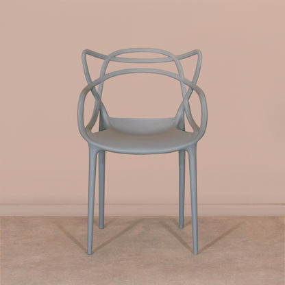 Masters Inspired Moulded Grey Dining Chair
