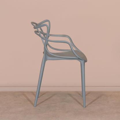 Masters Inspired Moulded Grey Dining Chair