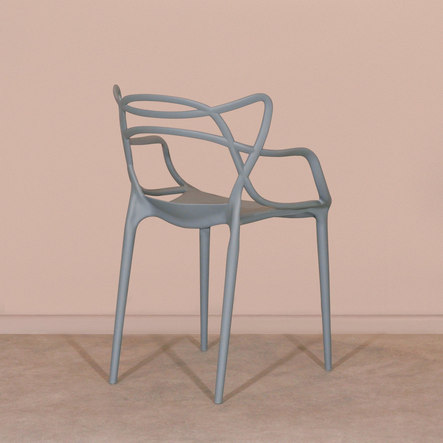 Masters Inspired Moulded Grey Dining Chair