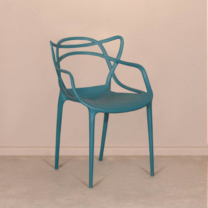 Masters Inspired Moulded Blue Dining Chair - Esmae & Rose