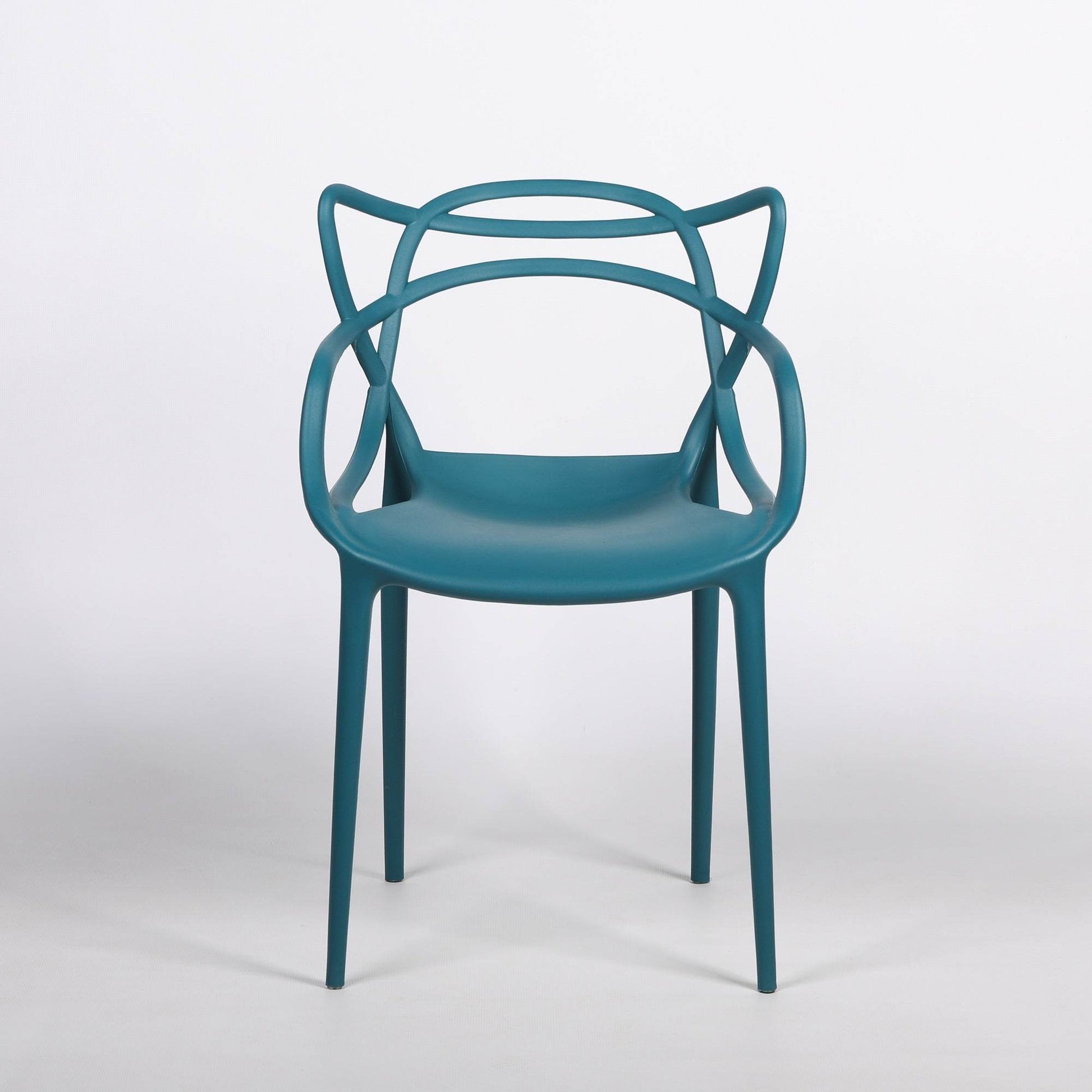 Masters Inspired Moulded Blue Dining Chair - Esmae & Rose