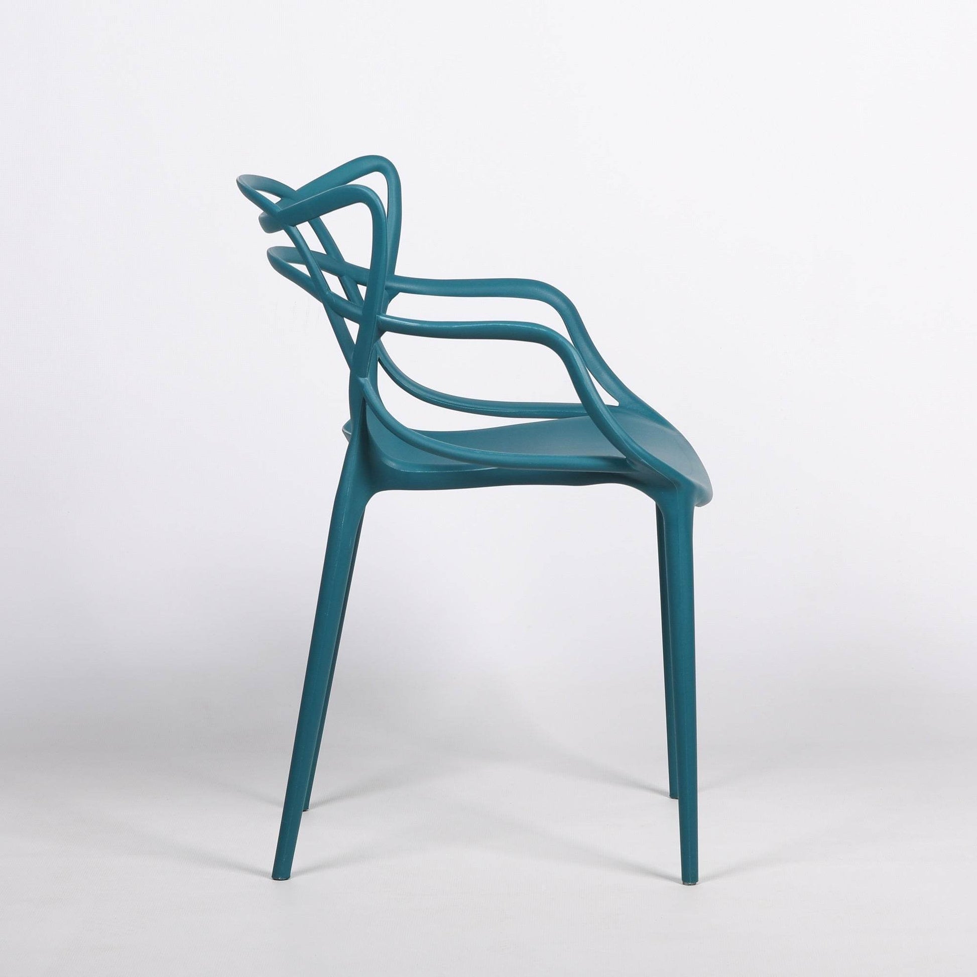 Masters Inspired Moulded Blue Dining Chair - Esmae & Rose