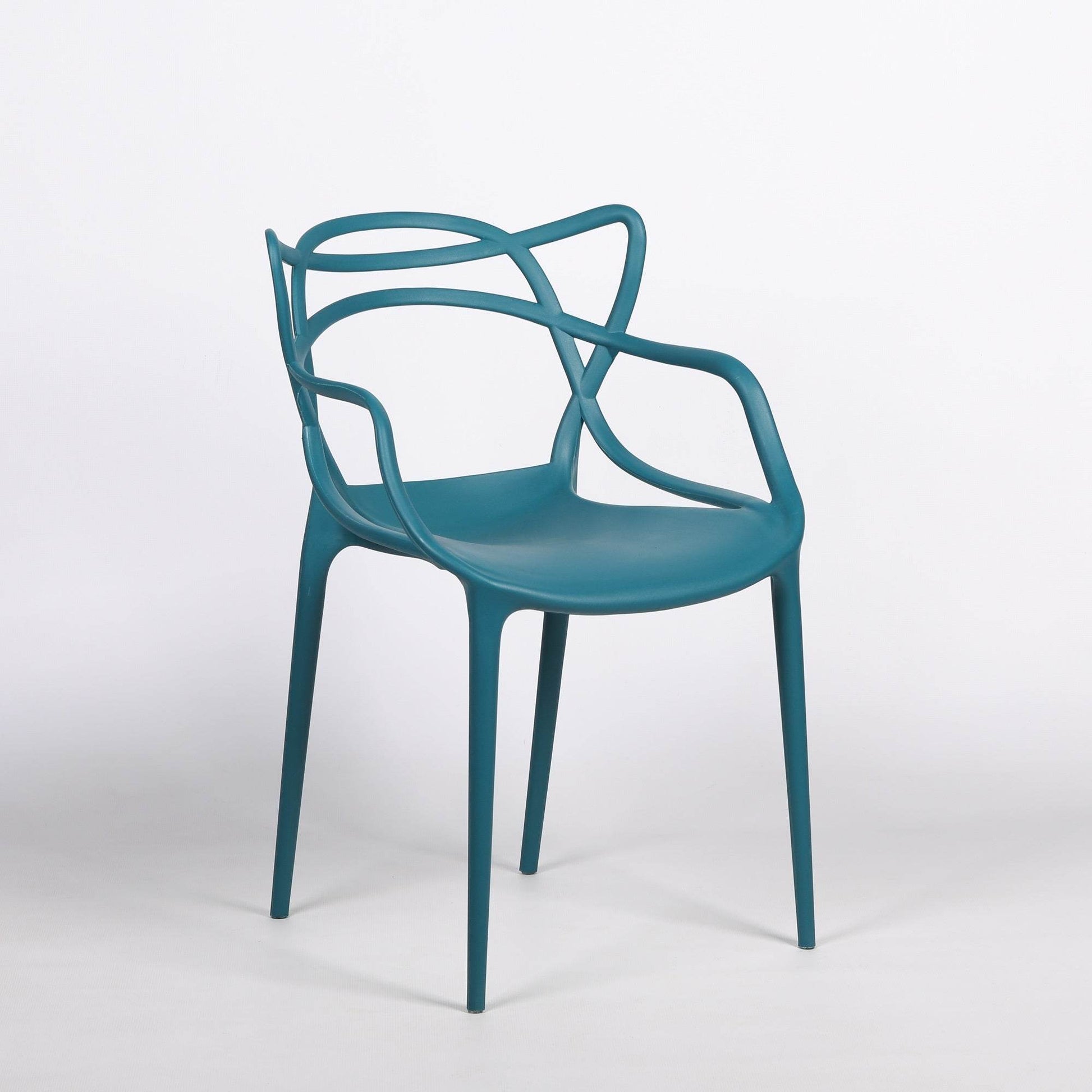 Masters Inspired Moulded Blue Dining Chair - Esmae & Rose