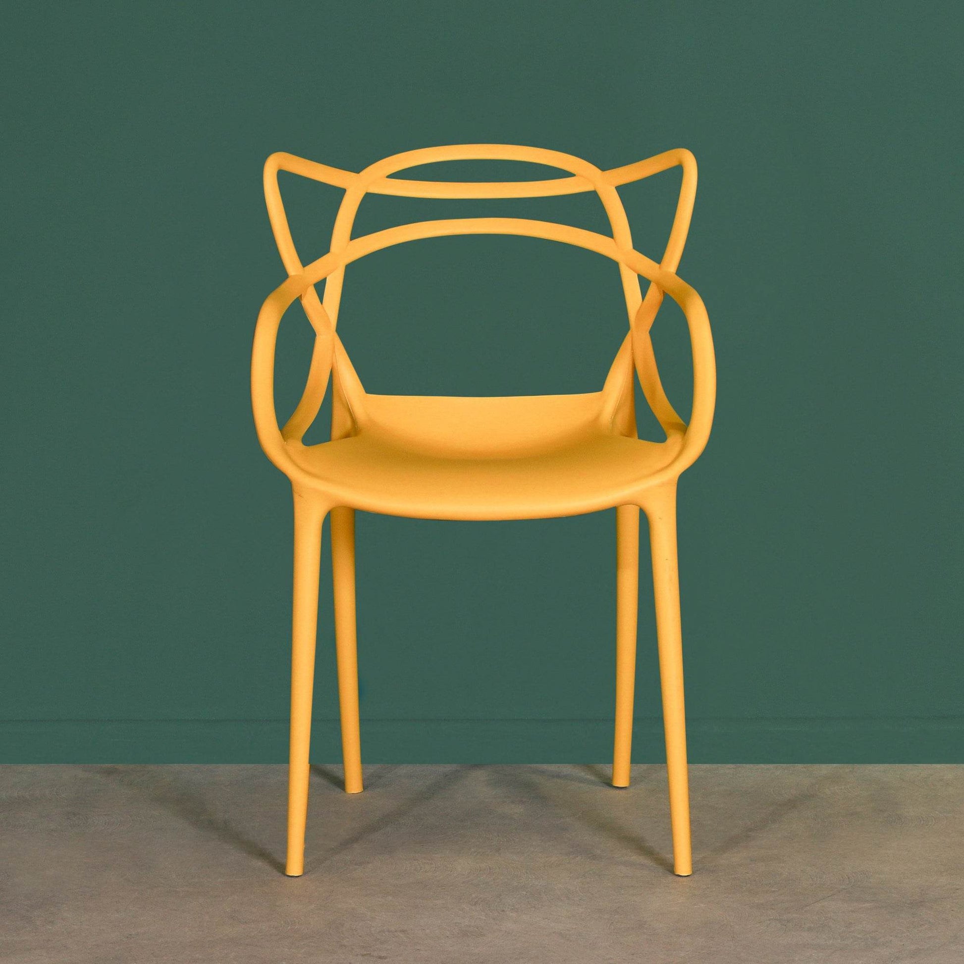 Masters Inspired Modern Yellow Stackable Dining Chair - Esmae & Rose