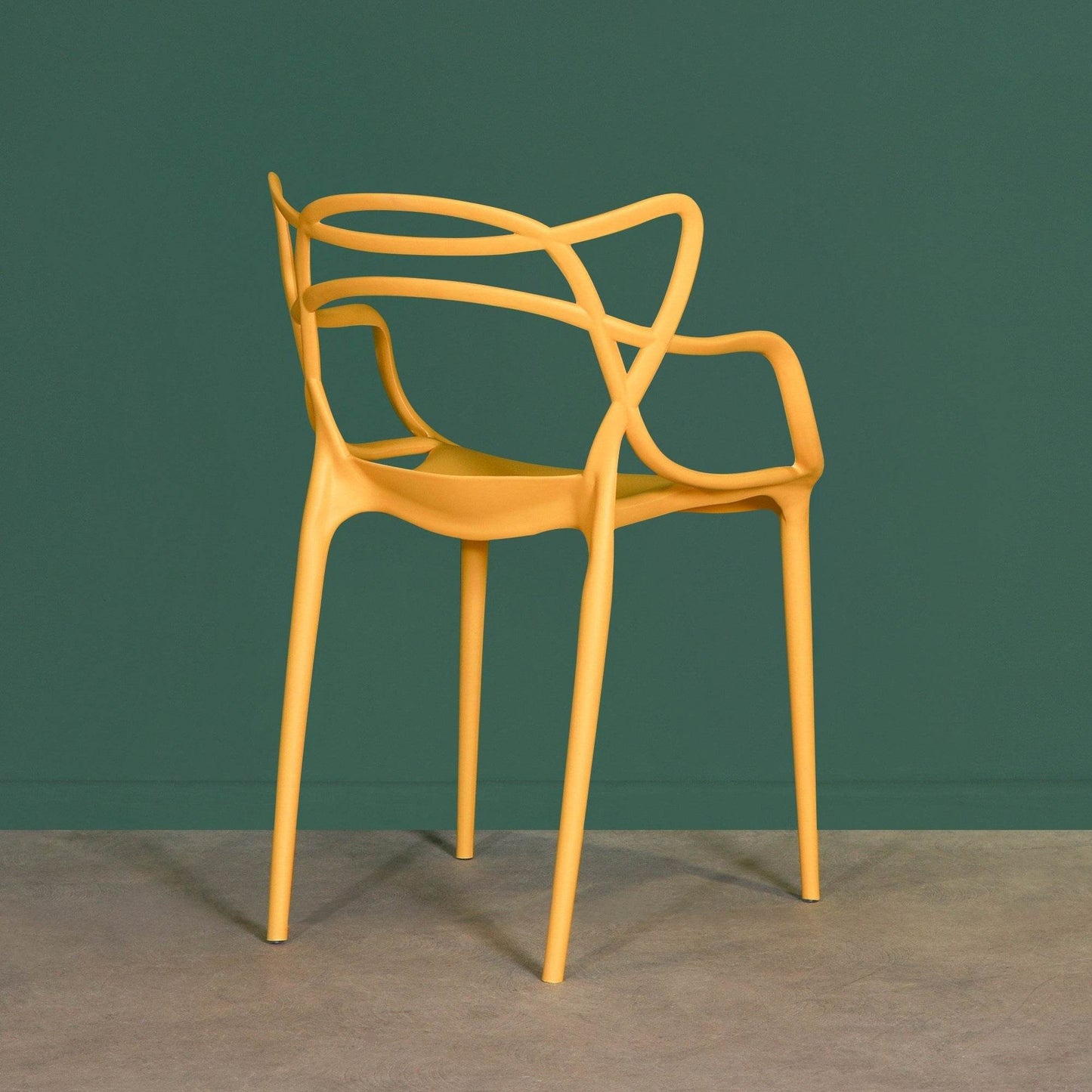 Masters Inspired Modern Yellow Stackable Dining Chair - Esmae & Rose