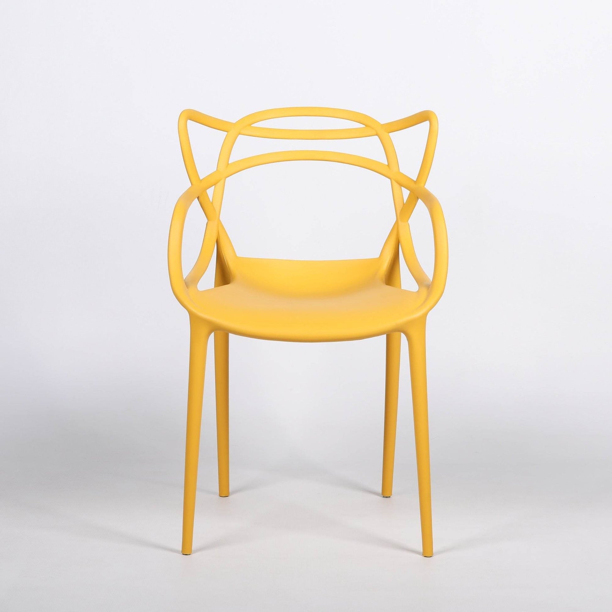 Masters Inspired Modern Yellow Stackable Dining Chair - Esmae & Rose