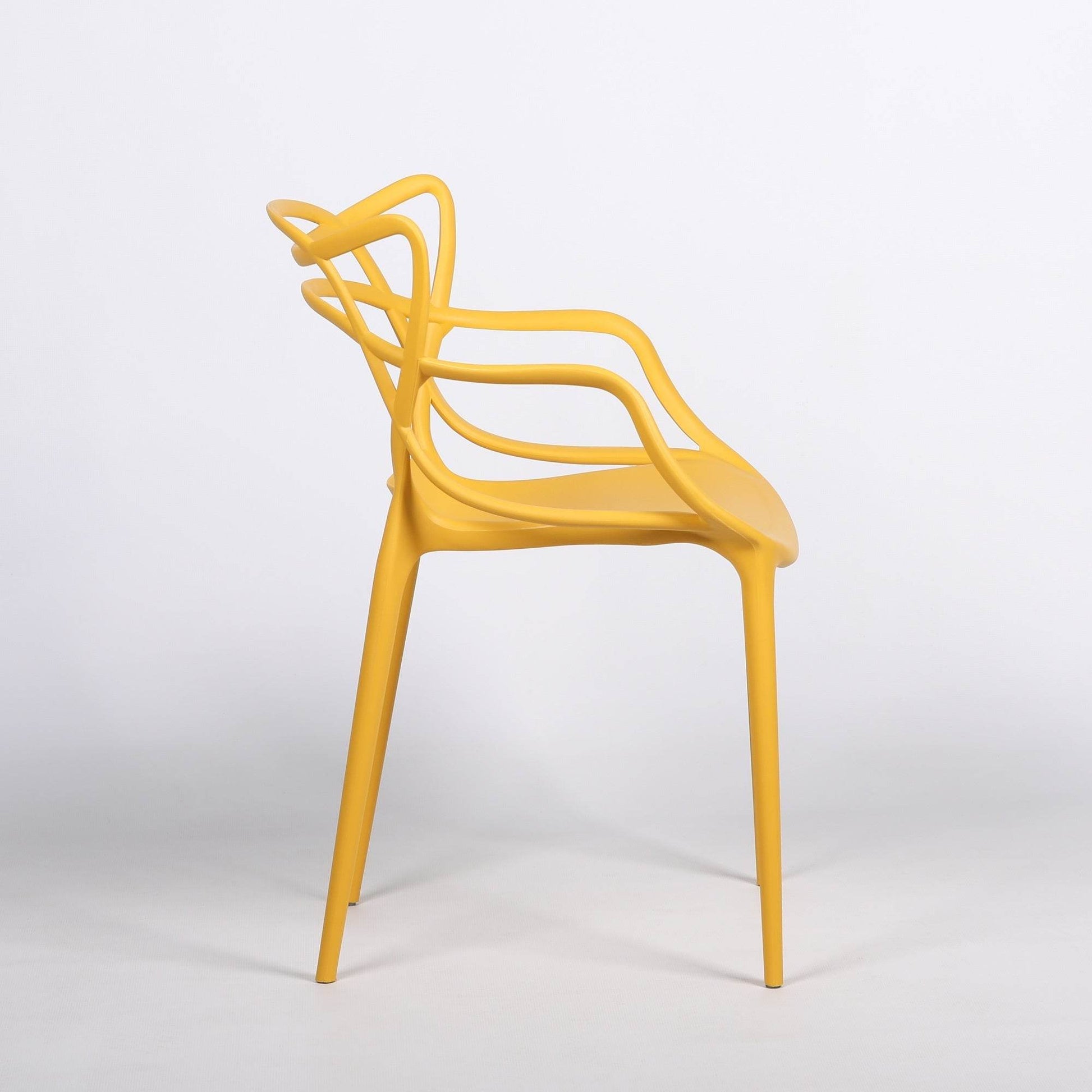 Masters Inspired Modern Yellow Stackable Dining Chair - Esmae & Rose