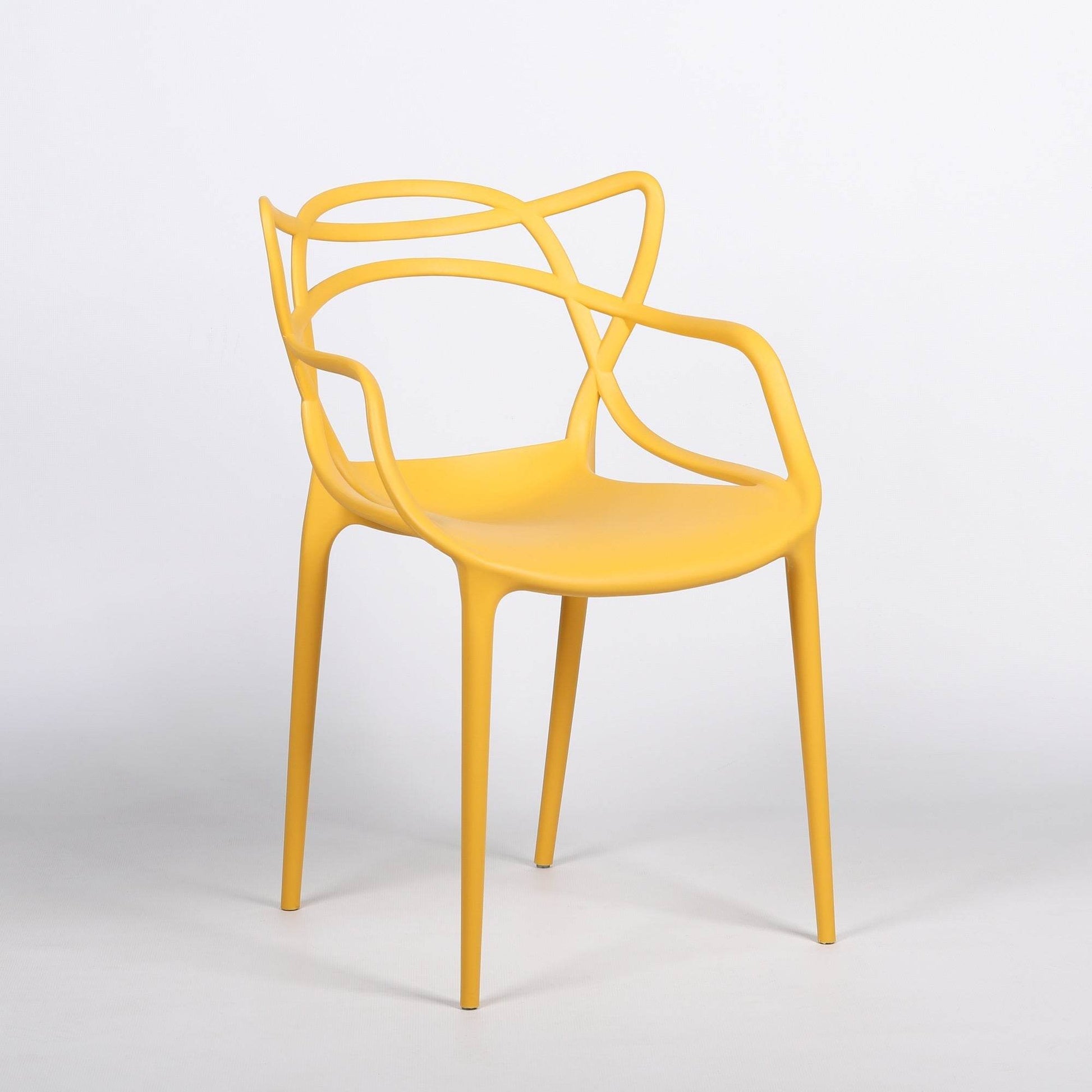 Masters Inspired Modern Yellow Stackable Dining Chair - Esmae & Rose