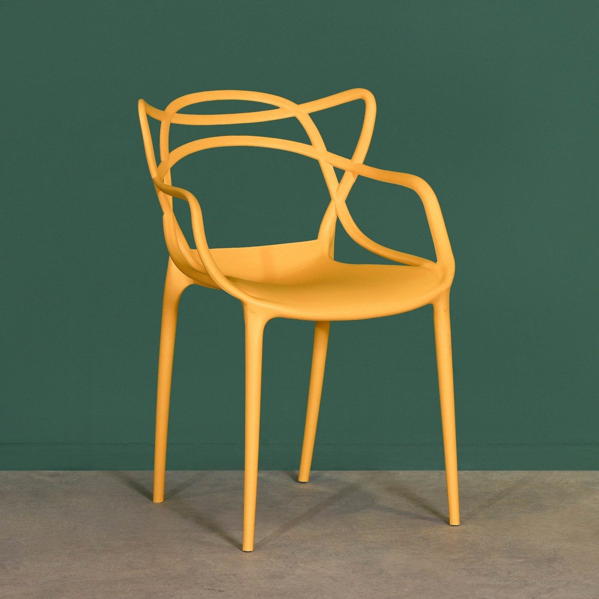 Masters Inspired Modern Yellow Stackable Dining Chair - Esmae & Rose