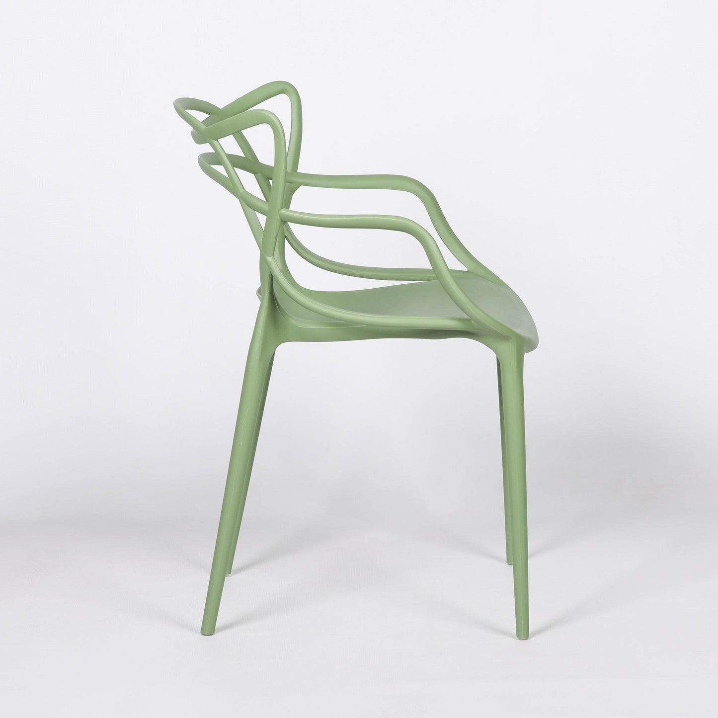 Masters Inspired Moulded Green Dining Chair - Esmae & Rose