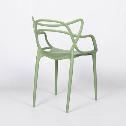 Masters Inspired Moulded Green Dining Chair - Esmae & Rose