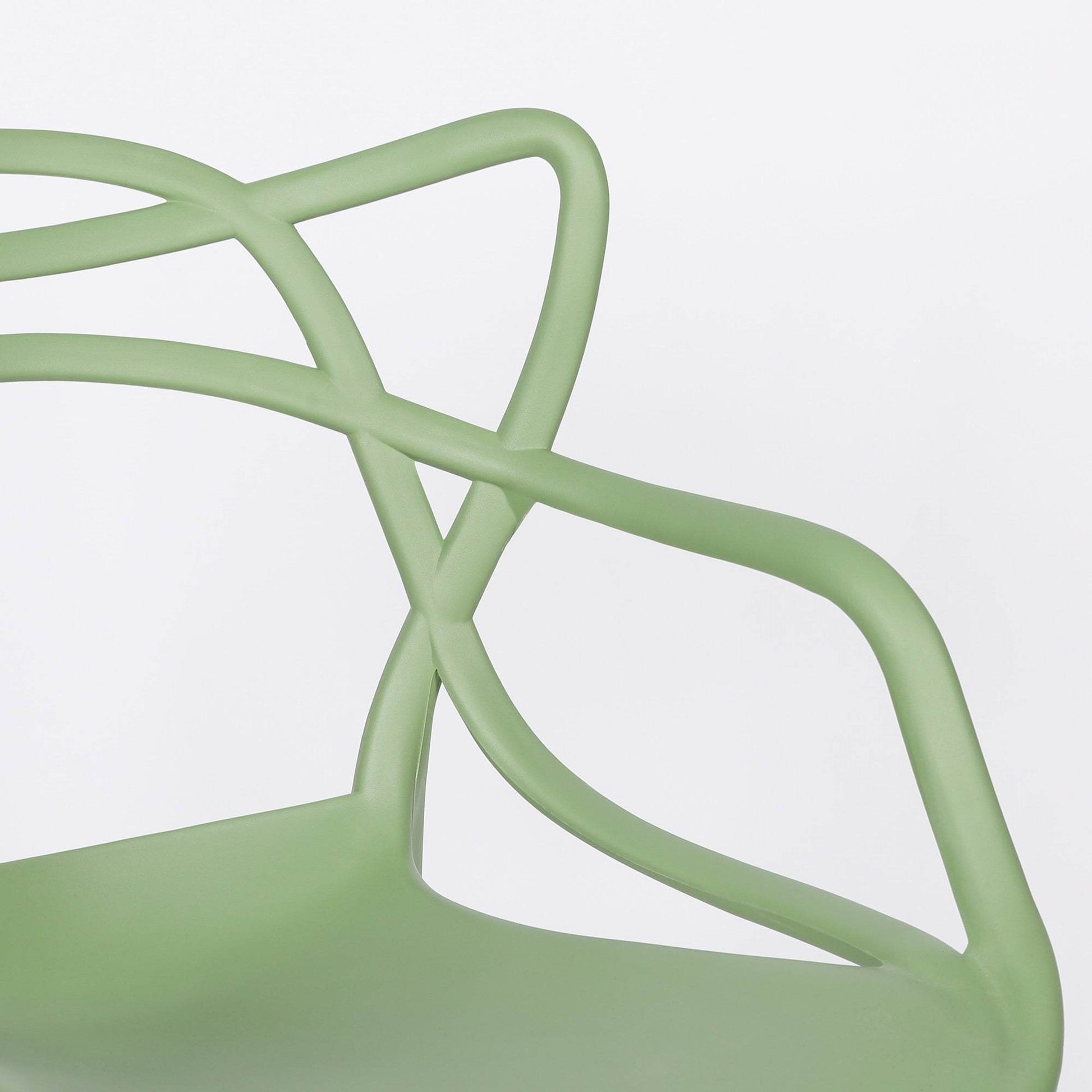 Masters Inspired Moulded Green Dining Chair - Esmae & Rose