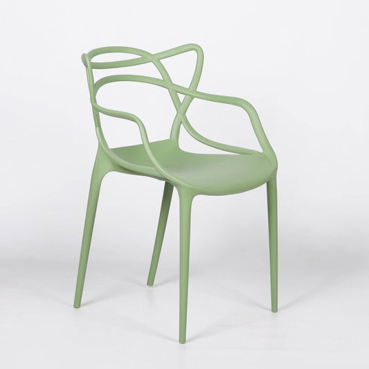 Masters Inspired Moulded Green Dining Chair - Esmae & Rose