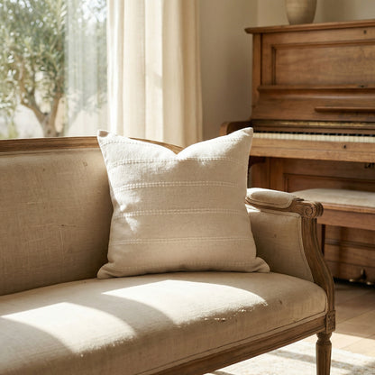 Cotton Stripe Stitching 55cm Cushion Cover