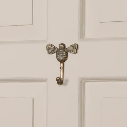 Brass Style Finish Wall Mounted Bumble Bee Coat Hook