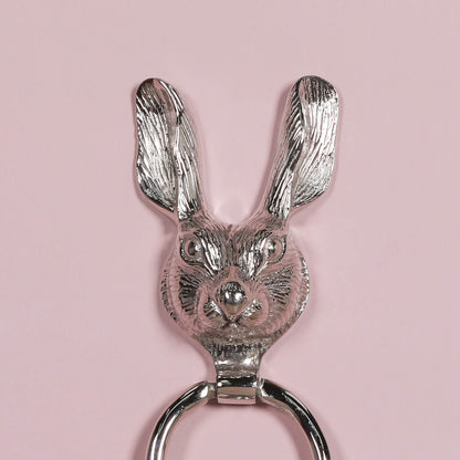 Classical Solid Brass Chrome Finish Rabbit Hare Door Knocker Country Style