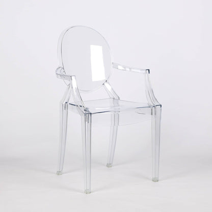 Clear Ghost Transparent Contemporary Armchair - Esmae & Rose