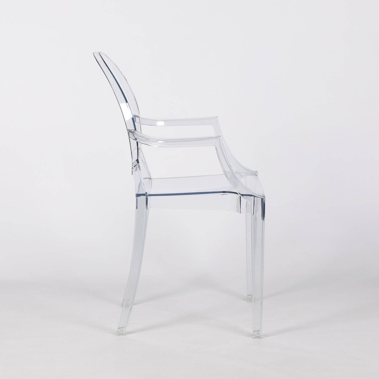 Clear Ghost Transparent Contemporary Armchair - Esmae & Rose