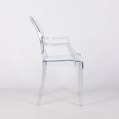 Clear Ghost Transparent Contemporary Armchair - Esmae & Rose