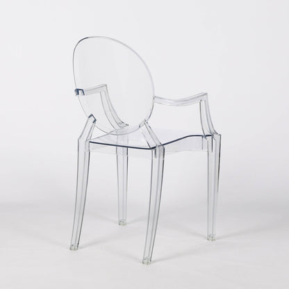 Clear Ghost Transparent Contemporary Armchair - Esmae & Rose