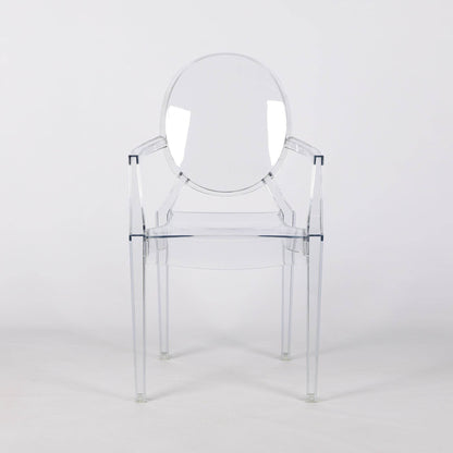 Clear Ghost Transparent Contemporary Armchair - Esmae & Rose