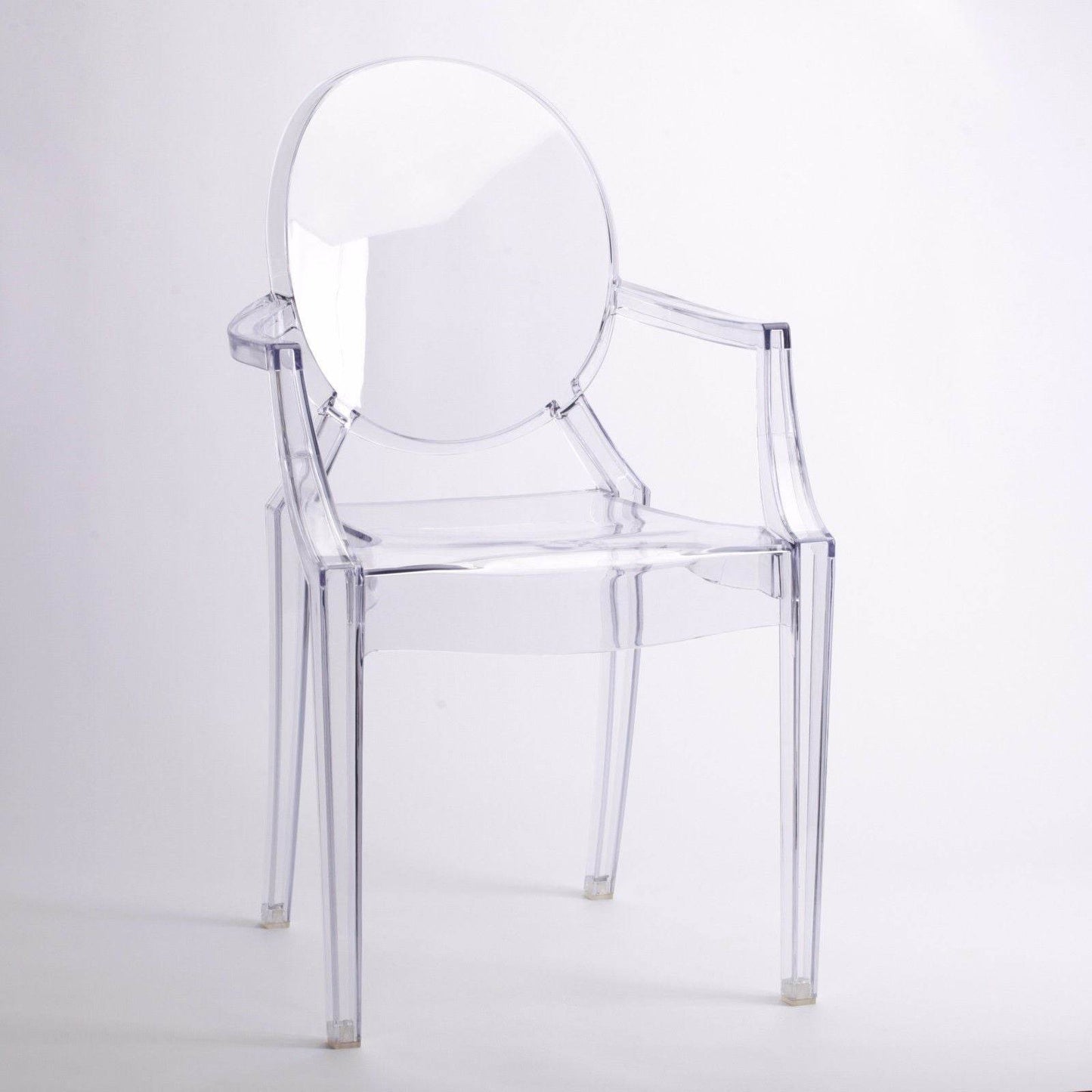 Clear Ghost Transparent Contemporary Armchair - Esmae & Rose