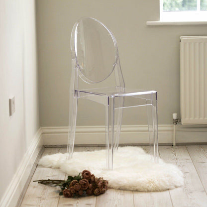 Clear Ghost Transparent Dining Chair - Esmae & Rose