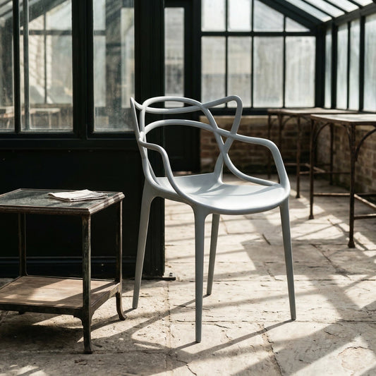 Masters Inspired Moulded Grey Dining Chair