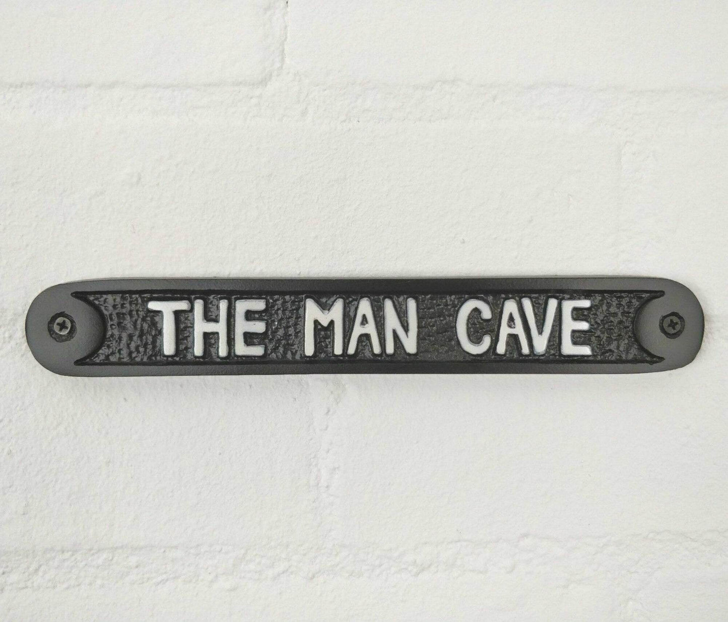 Man Cave Door Wall Sign Plaque Shed Garage Vintage Cast Metal Dad Birthday Gift - Esmae & Rose