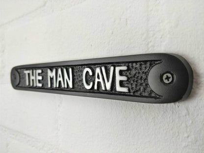 Man Cave Door Wall Sign Plaque Shed Garage Vintage Cast Metal Dad Birthday Gift - Esmae & Rose