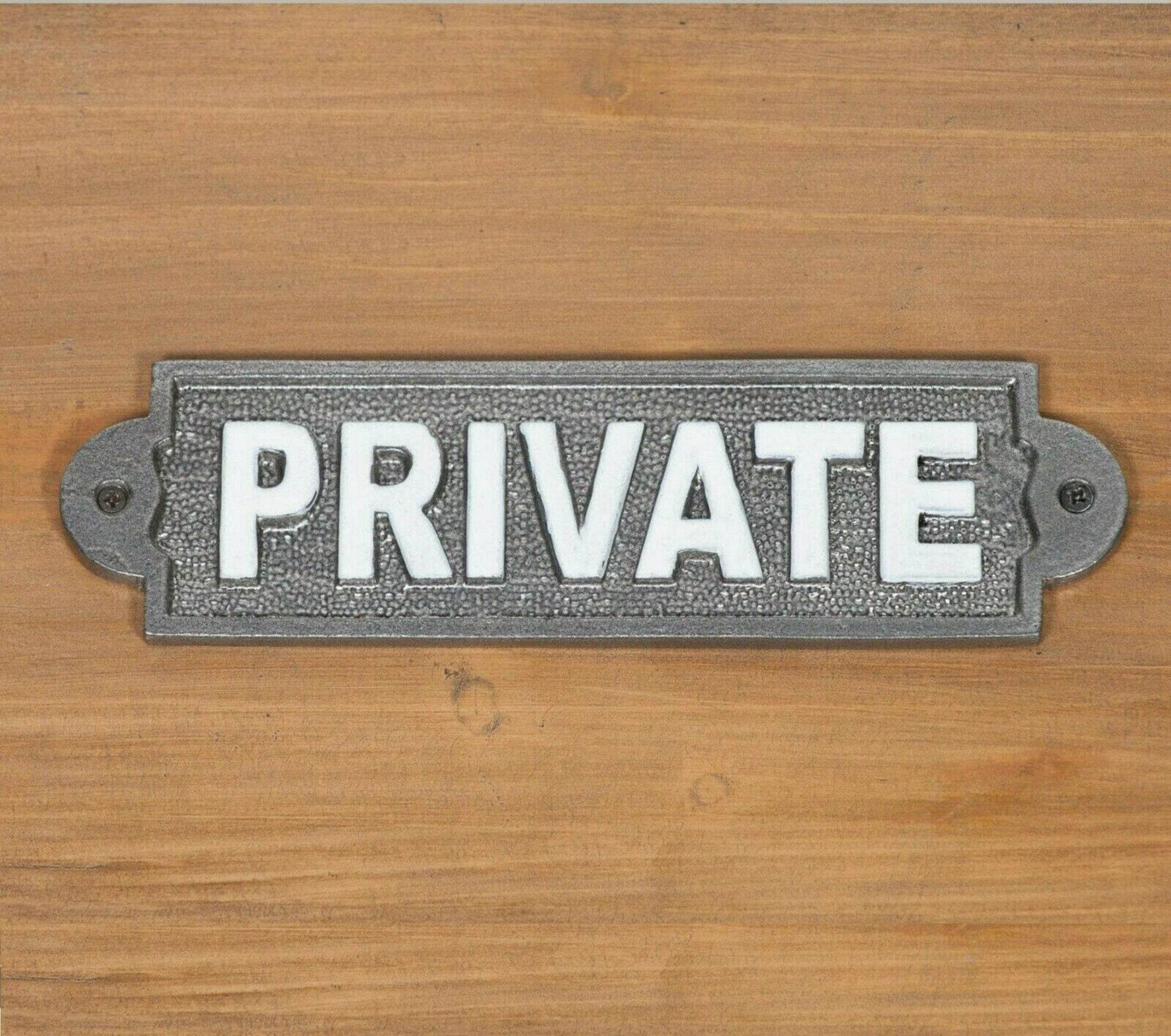 Vintage Style PRIVATE Wall Gate Cast Iron Heavy Metal Sign - Esmae & Rose