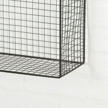 Industrial Metal Wire 2 - 3 Tier Black Shelf Rack Vintage Basket Wall Mounted - Esmae & Rose