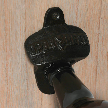 Vintage Retro Open Here Wall Mounted Bottle Opener Available in Rustic and Silver Finish - Esmae & Rose