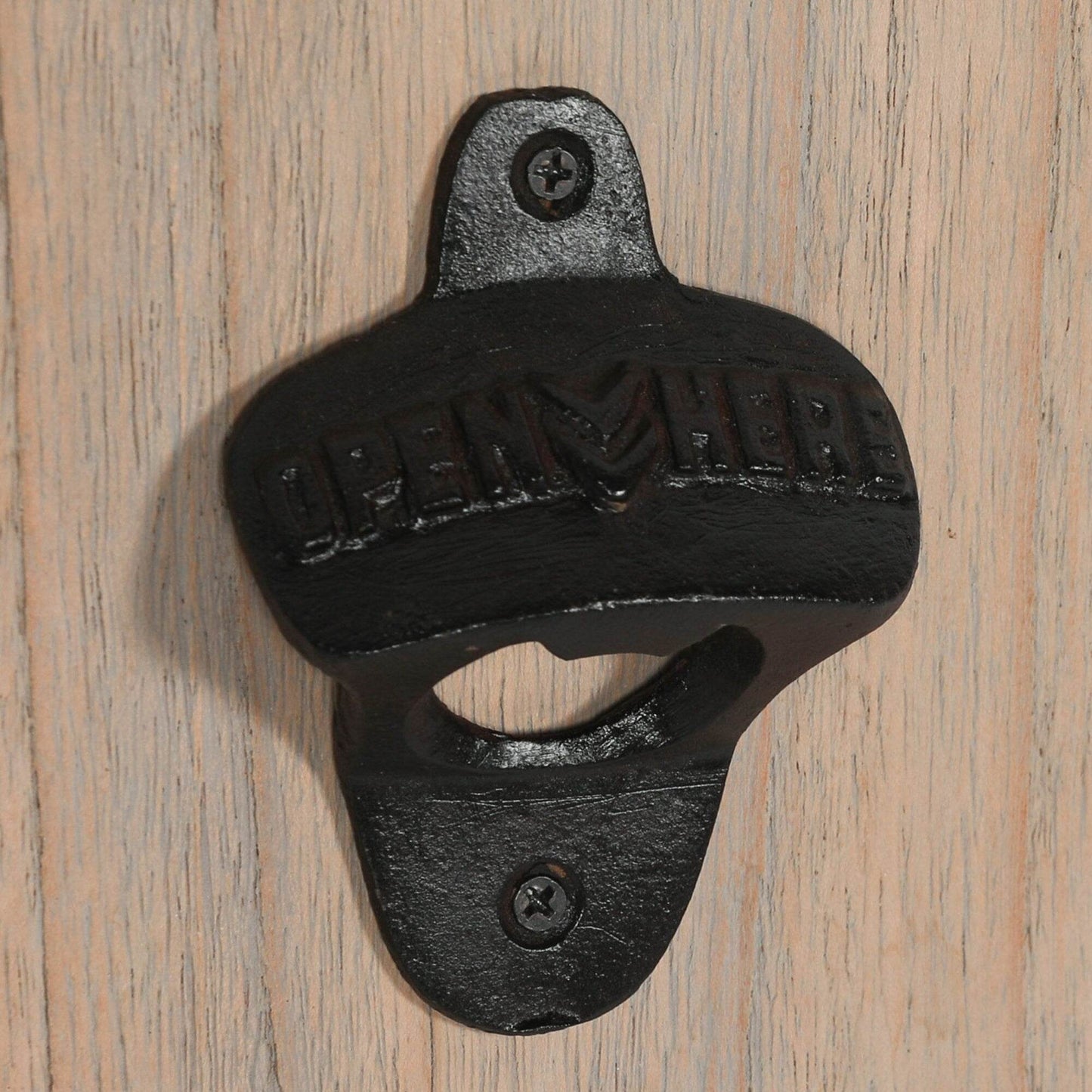 Vintage Retro Open Here Wall Mounted Bottle Opener Available in Rustic and Silver Finish - Esmae & Rose