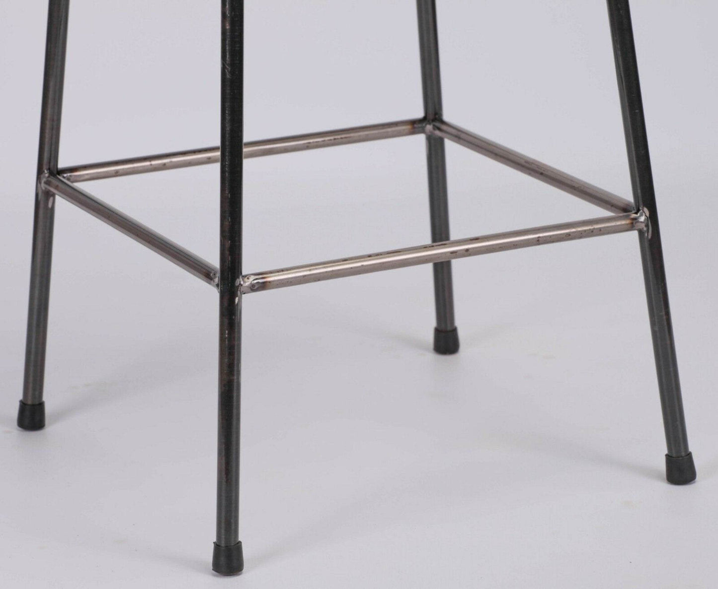 Industrial Lab Raw Steel Lacquer Style Stackable Wooden Bar Stool Breakfast Bar - Esmae & Rose