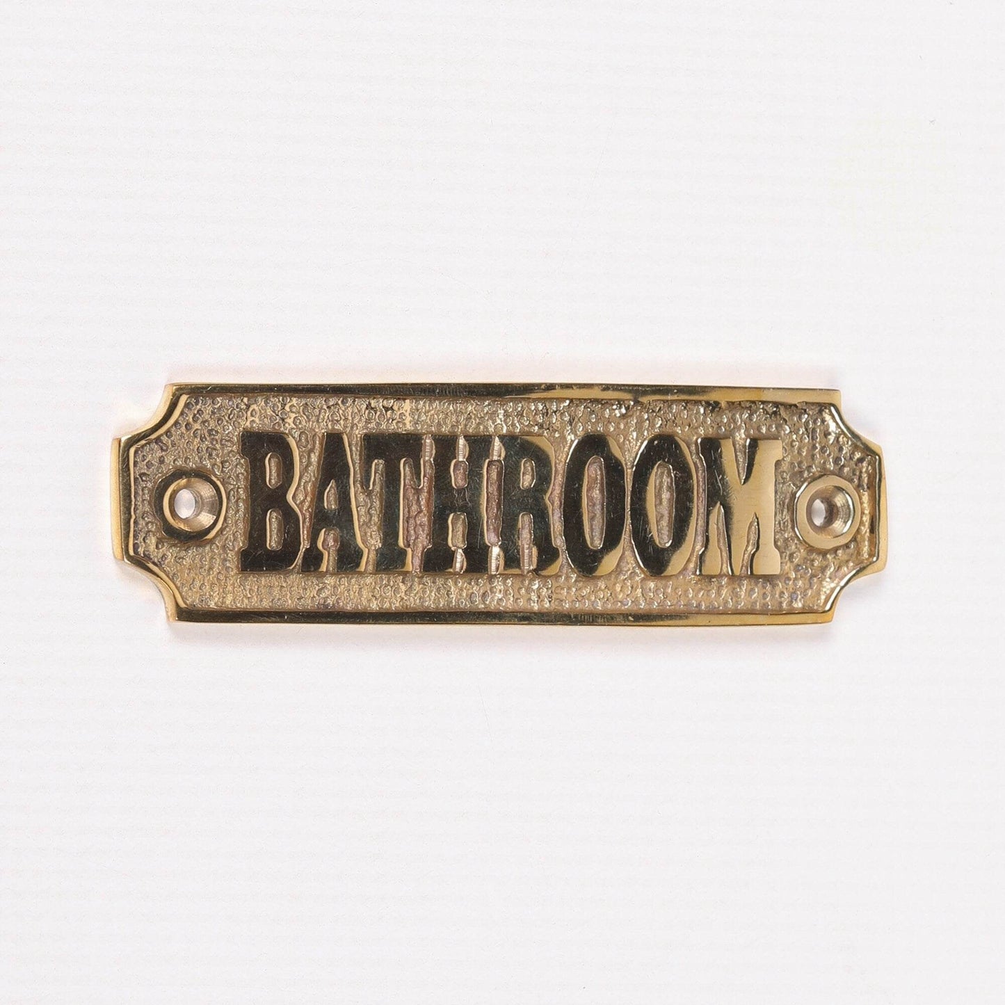 Vintage Victorian Style TOILET BATHROOM Door Sign Cast Iron Brass Period Plaque Metal - Esmae & Rose