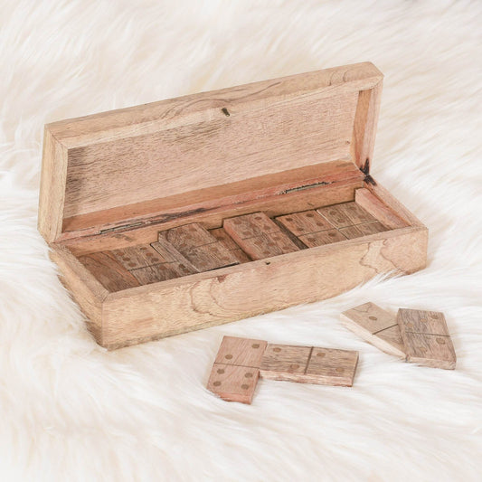 Handcrafted Domino Set Wooden Box Dominoes Game - Esmae & Rose