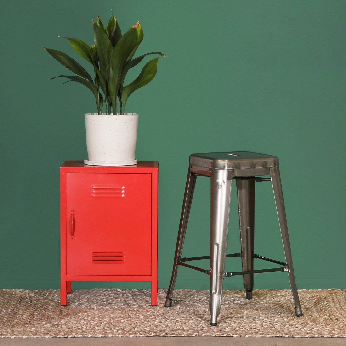 Industrial Style Steel Stackable Metal Bar Stool - Esmae & Rose