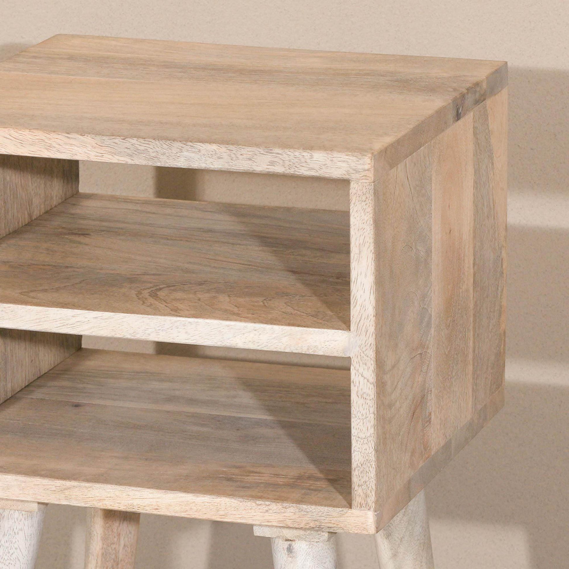 Modern Wooden Small Open Bedside Nightstand Side Table - Esmae & Rose